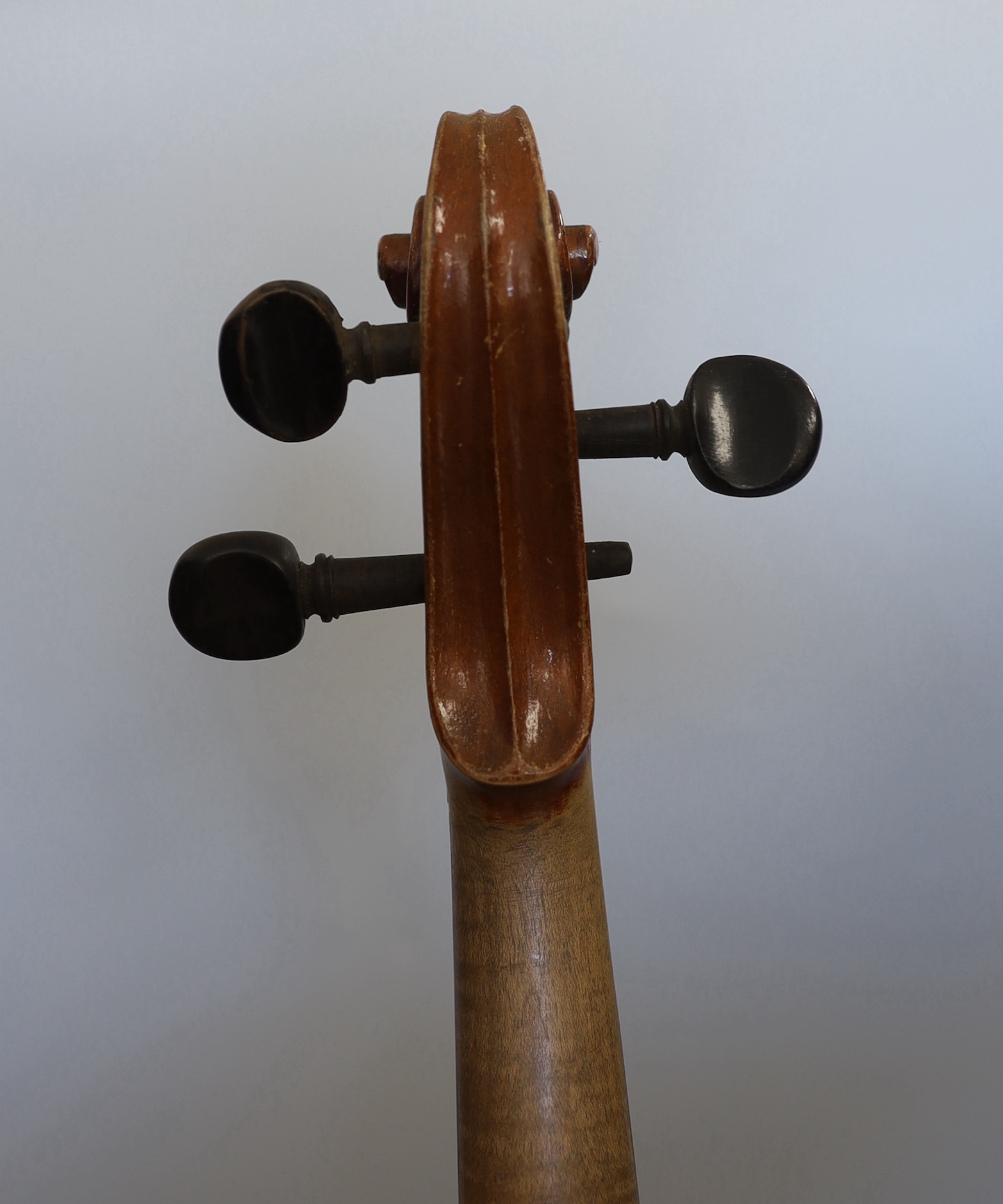 A full sized German violin and case, violin 60cm long